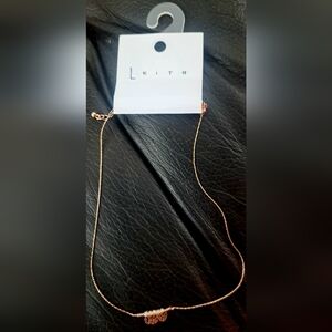 LEiTH Rose Gold Tone Necklace-Roses